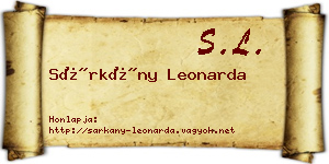 Sárkány Leonarda névjegykártya